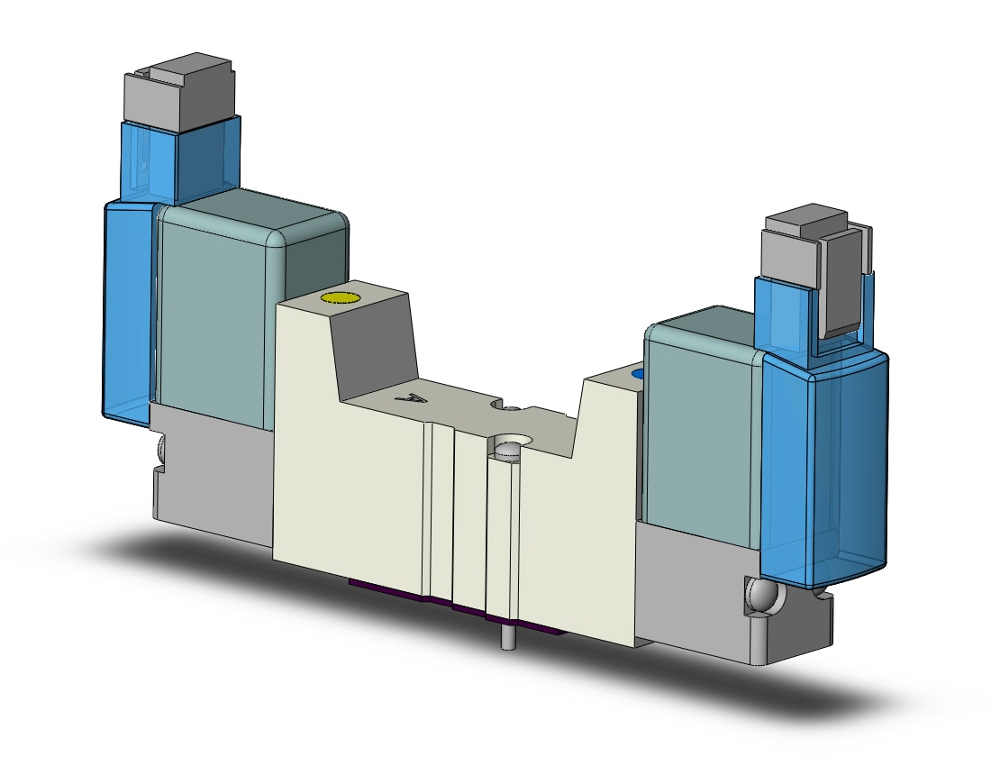 SMC SYJ3240-5MNZ-Q valve, dbl sol, base mt, SYJ3000 SOL VALVE 4/5 PORT***