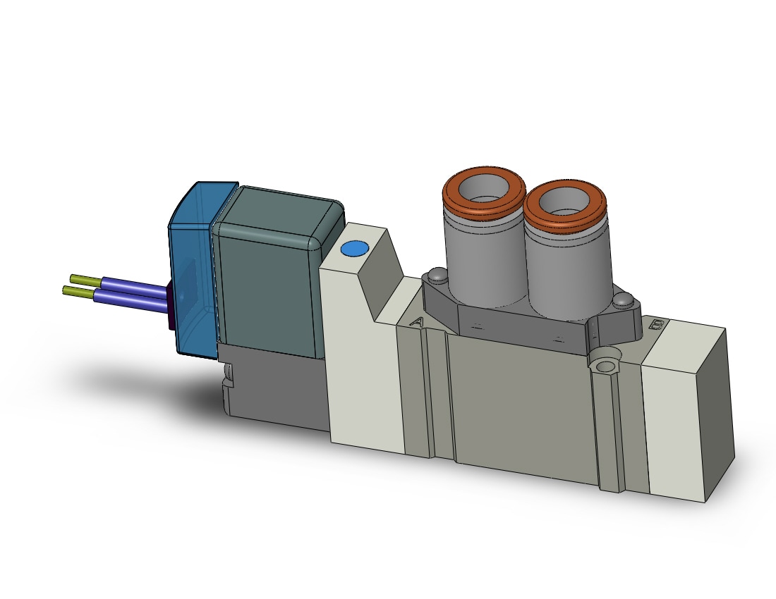 SMC SY3120-5GU-C6 valve, sgl sol, body pt (dc), SY3000 SOL/VALVE, RUBBER SEAL***