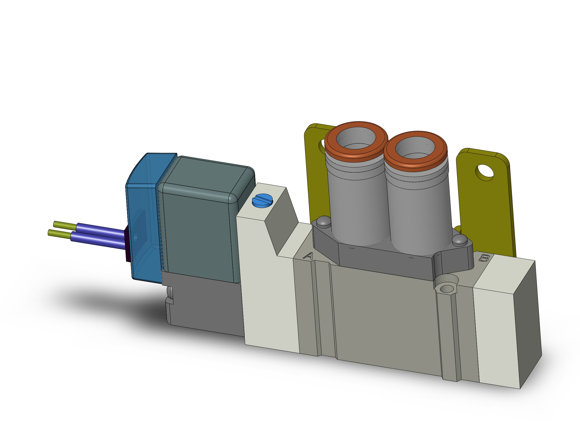 SMC SY3120-5HD-N7-F2 valve, sgl sol, body pt (dc), SY3000 SOL/VALVE, RUBBER SEAL***