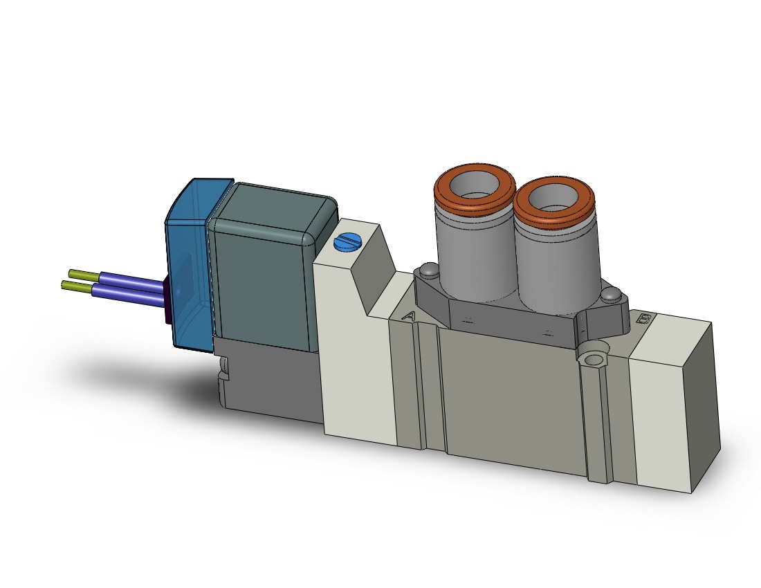 SMC SY3120-5HSD-C6 valve, sgl sol, body pt (dc), SY3000 SOL/VALVE, RUBBER SEAL