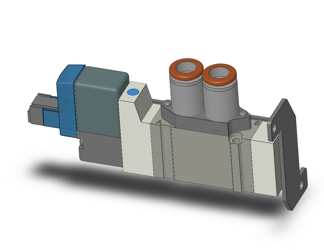 SMC SY3120-5LNZ-C6-F1 valve, sgl sol, body pt (dc), SY3000 SOL/VALVE, RUBBER SEAL***