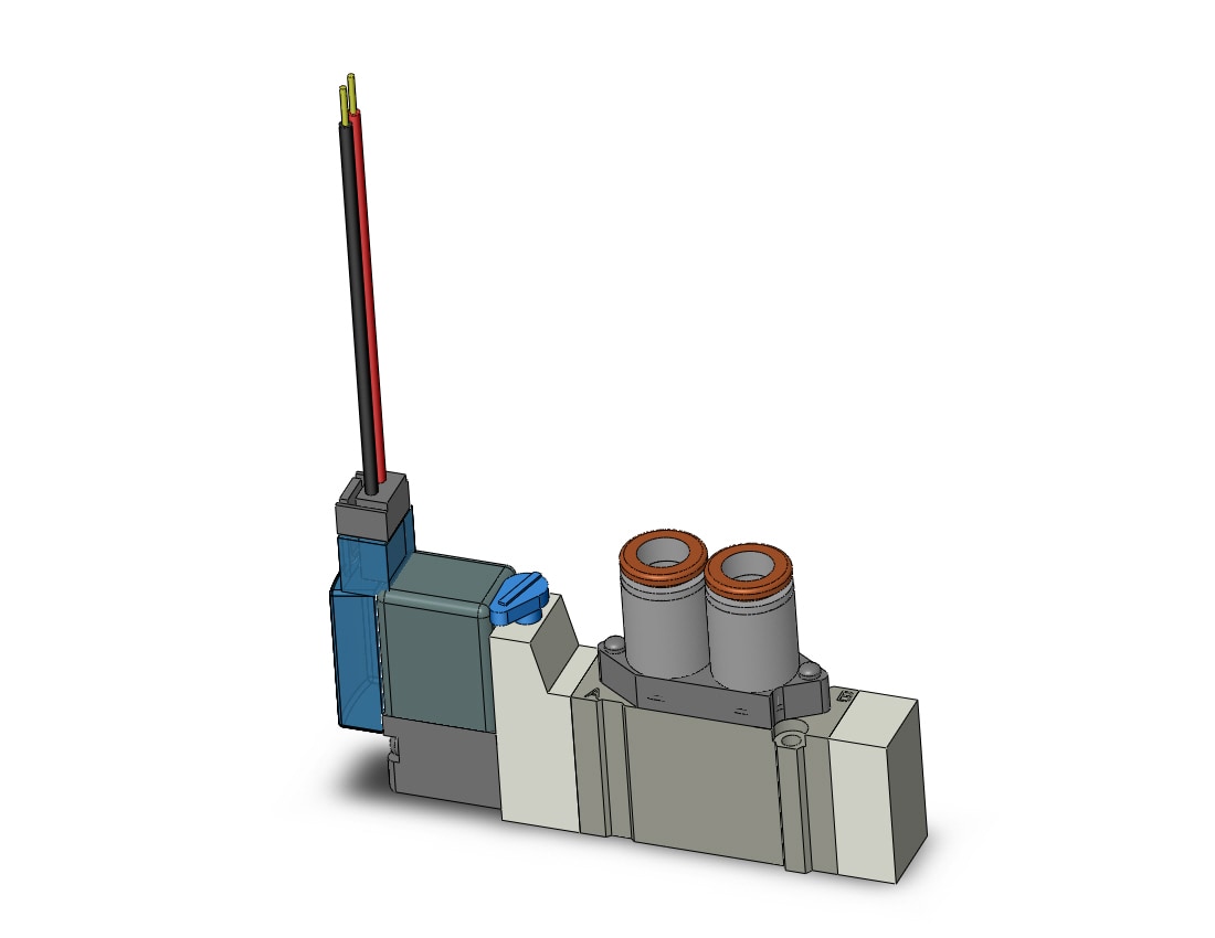 SMC SY3120-5MUE-C6 valve, sgl sol, body pt (dc), SY3000 SOL/VALVE, RUBBER SEAL***