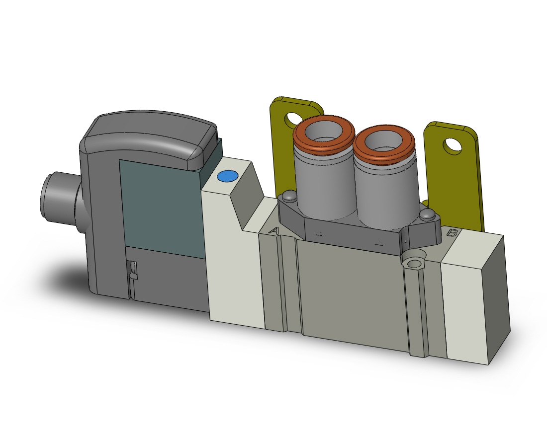 SMC SY3120-5WOU-C6-F2 valve, sgl sol, body pt, SY3000 SOL/VALVE, RUBBER SEAL***