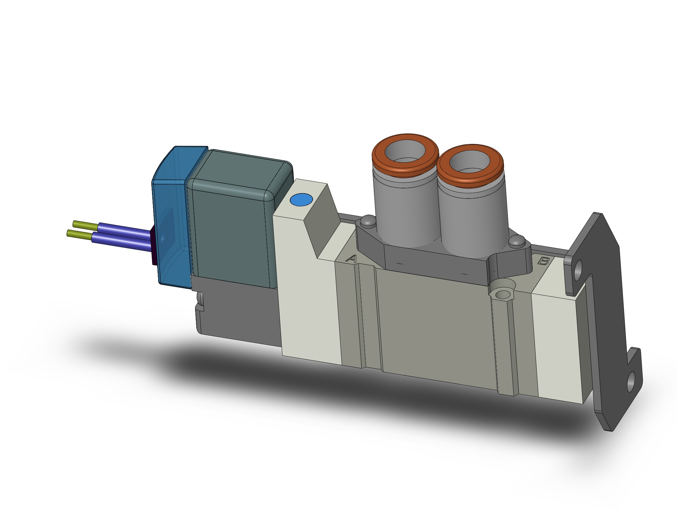 SMC SY3120-6G-C6-F1 valve, sgl sol, body pt (dc), SY3000 SOL/VALVE, RUBBER SEAL***