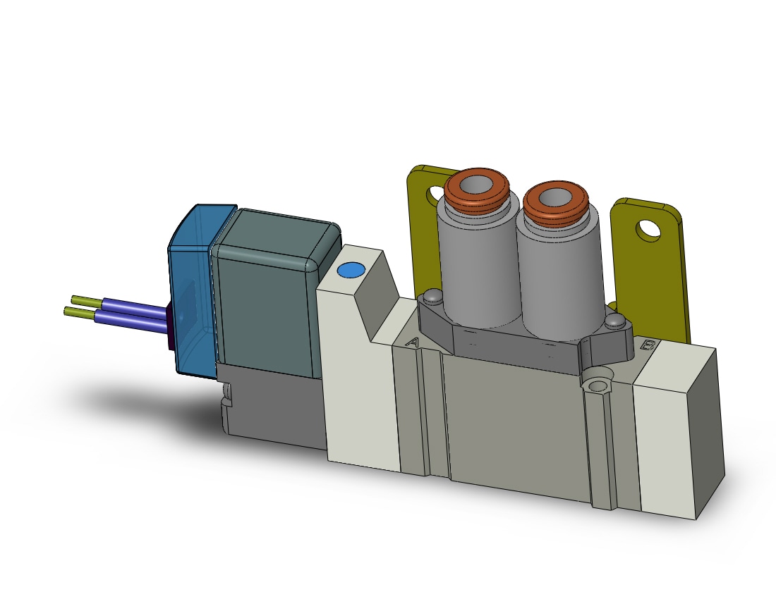 SMC SY3120-6H-N3-F2 valve, sgl sol, body pt (dc), SY3000 SOL/VALVE, RUBBER SEAL***