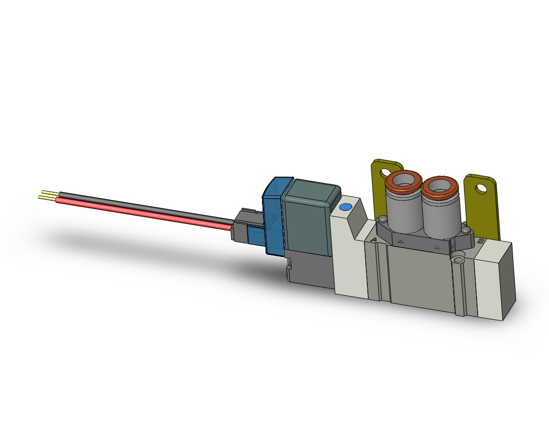 SMC SY3120-SLZ-C6-F2 valve, sgl sol, body pt (dc), SY3000 SOL/VALVE, RUBBER SEAL