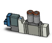 SMC SY3120T-5LOZ-N7 valve, sgl sol, body pt, SY3000 SOL/VALVE, RUBBER SEAL