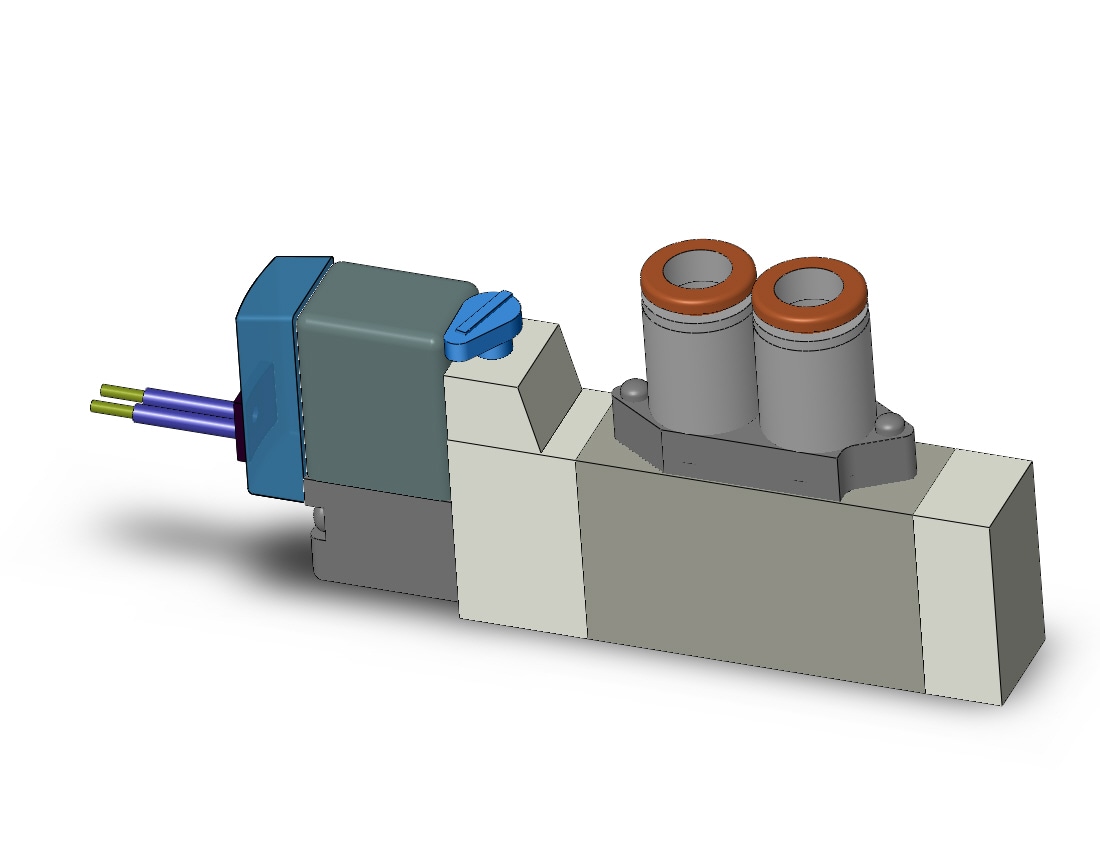 SMC SY3160-5HZE-C6 valve, sgl sol, cassette (dc), SY3000 SOL/VALVE, RUBBER SEAL