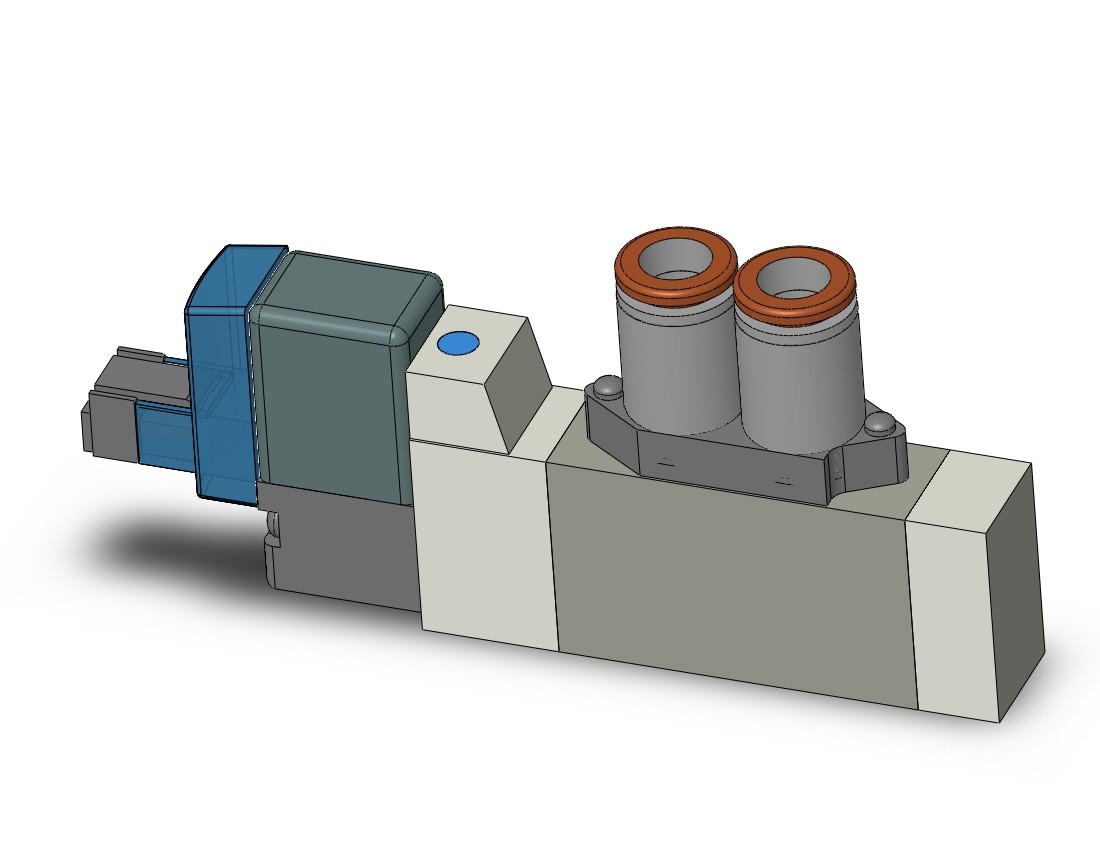 SMC SY3160-5LNZ-C6 valve, sgl sol, cassette (dc), SY3000 SOL/VALVE, RUBBER SEAL***