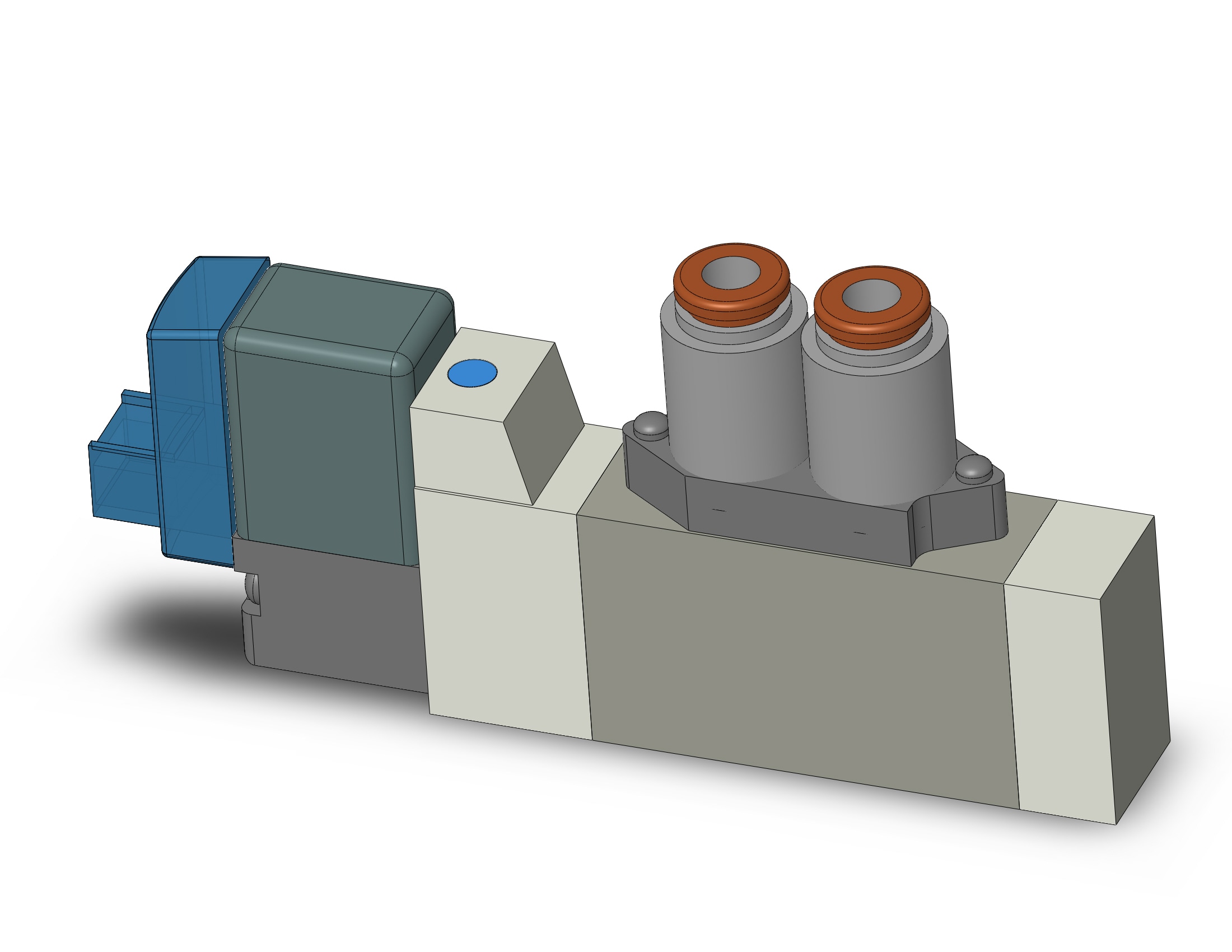 SMC SY3160-6LOZ-C4 valve, sgl sol, cassette (dc), SY3000 SOL/VALVE, RUBBER SEAL***