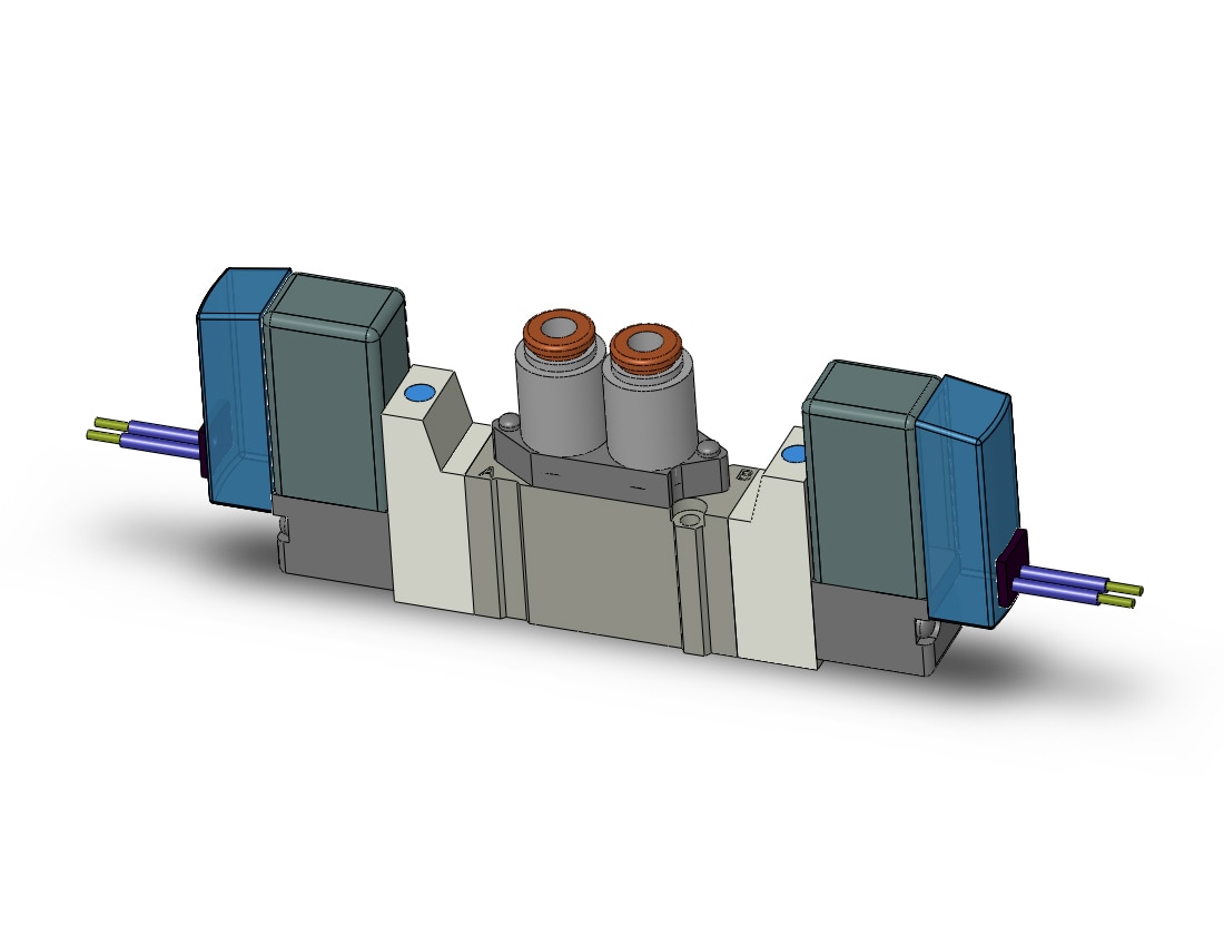 SMC SY3220-3GZ-C4 valve, dbl sol, body pt (ac), SY3000 SOL/VALVE, RUBBER SEAL***