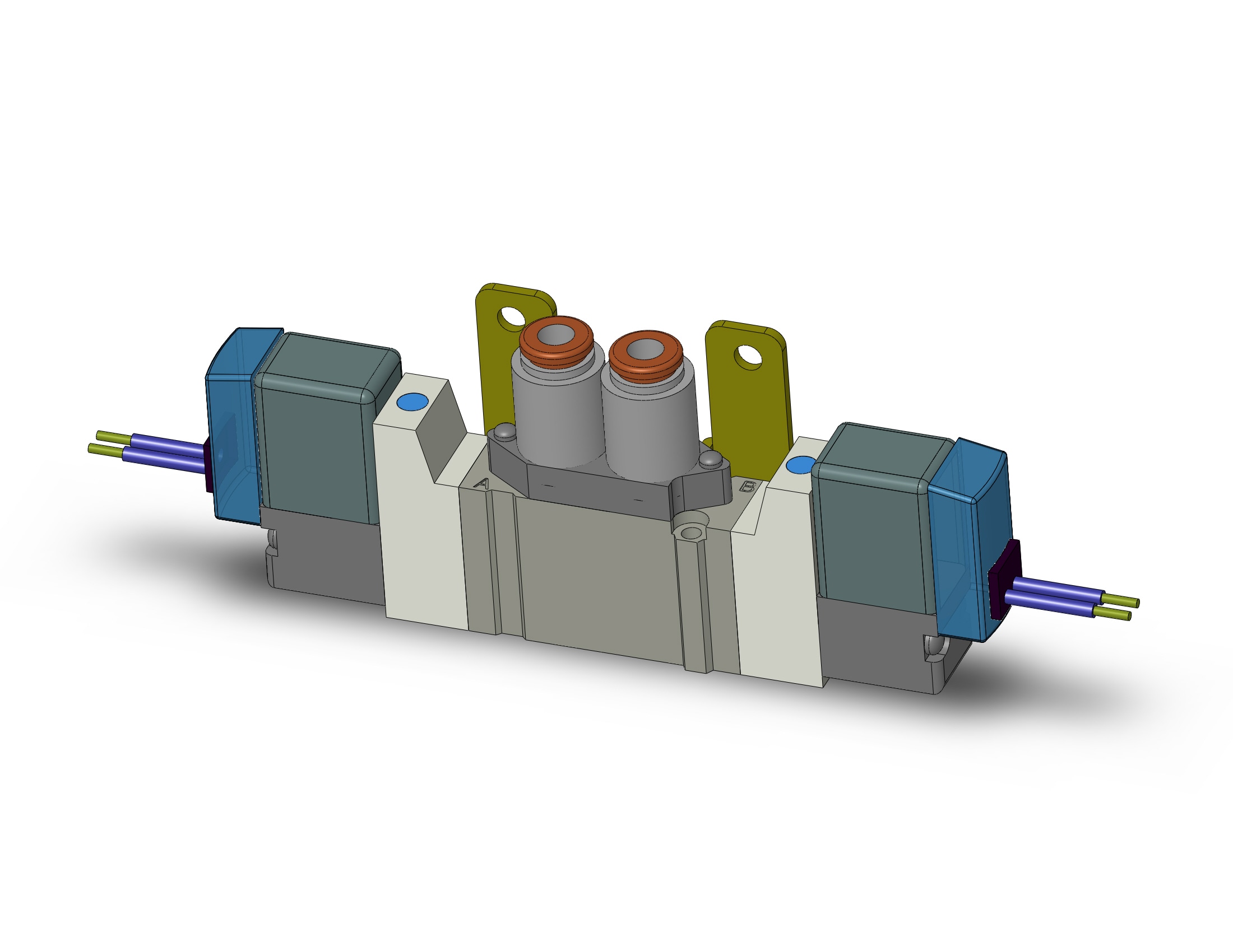 SMC SY3220-5HU-C4-F2 valve, dbl sol, body pt (dc), SY3000 SOL/VALVE, RUBBER SEAL