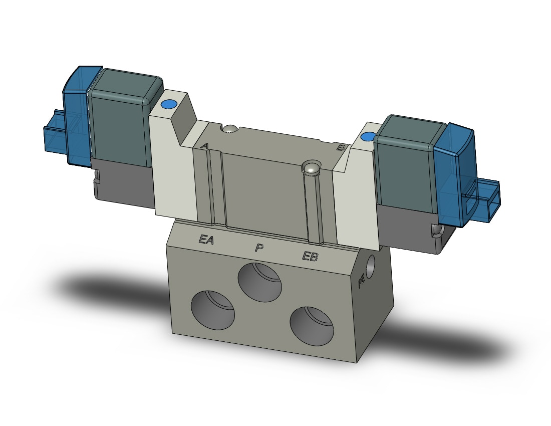 SMC SY3240-5LOZ-01T valve, dbl sol, base mt (dc), SY3000 SOL