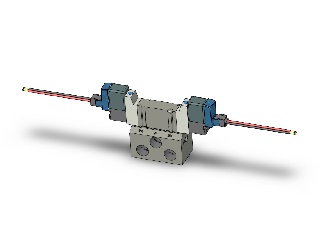 SMC SY3240-SL-01N valve, dbl sol, base mt (dc), SY3000 SOL/VALVE, RUBBER SEAL