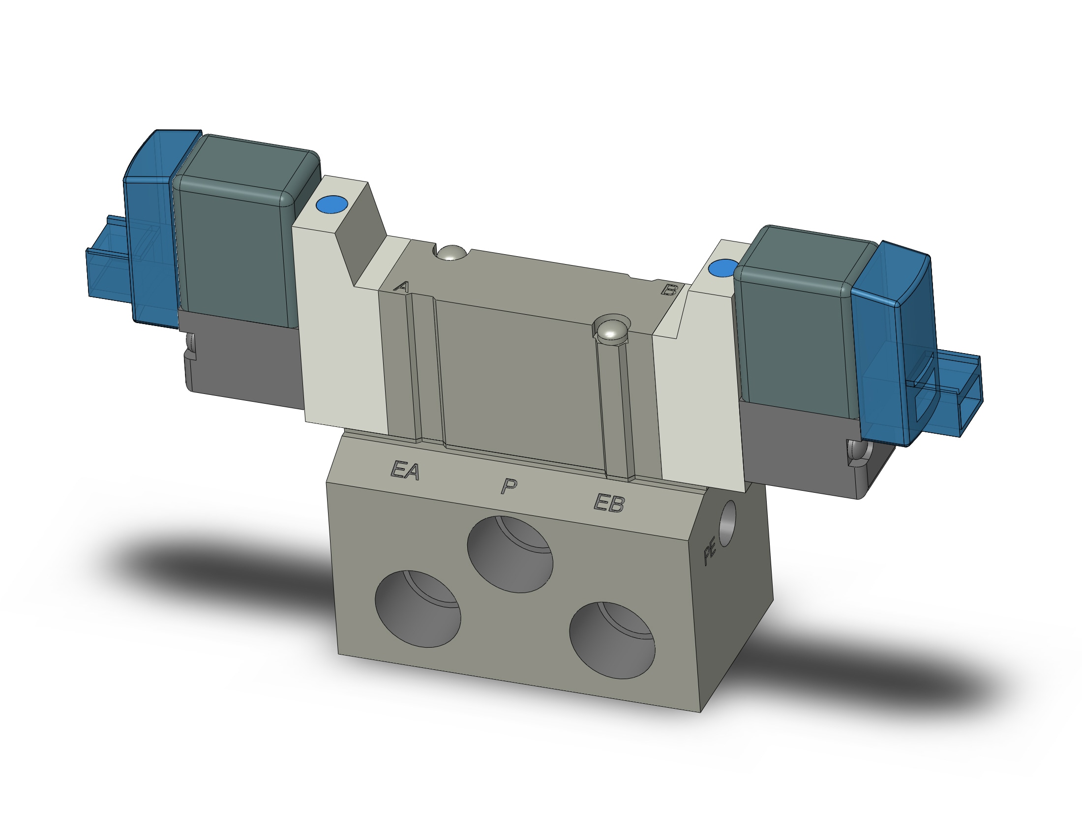 SMC SY3240T-5LOZ-01T valve, dbl sol, base mt, SY3000 SOL/VALVE, RUBBER SEAL***