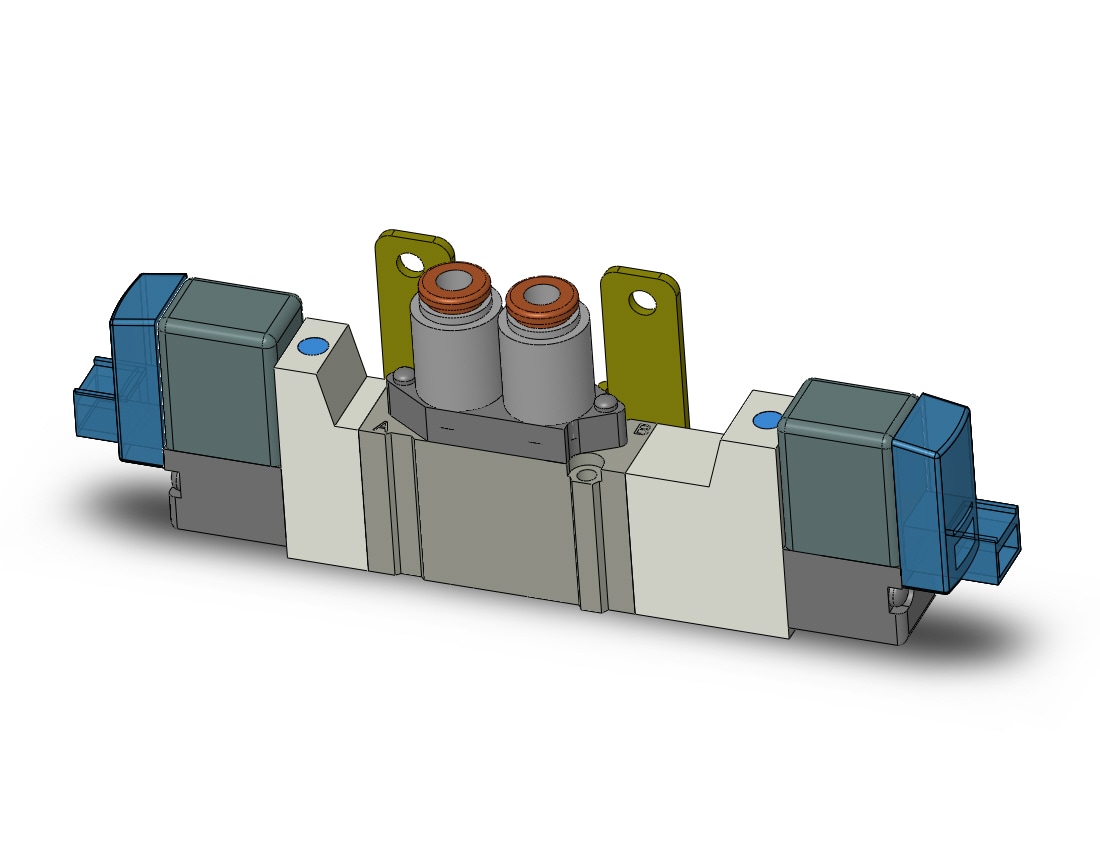 SMC SY3320-5LO-C4-F2 valve, dbl sol, body pt (dc), SY3000 SOL/VALVE, RUBBER SEAL