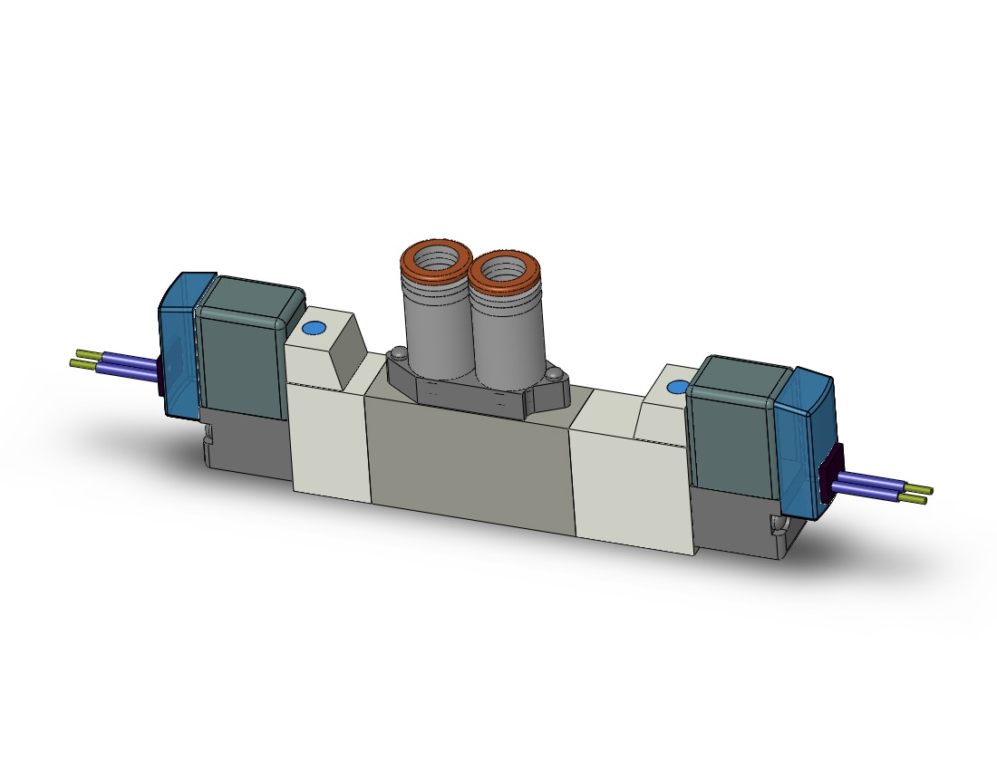 SMC SY3360-5GZ-N7 valve, dbl sol, cassette (dc), SY3000 SOL/VALVE, RUBBER SEAL