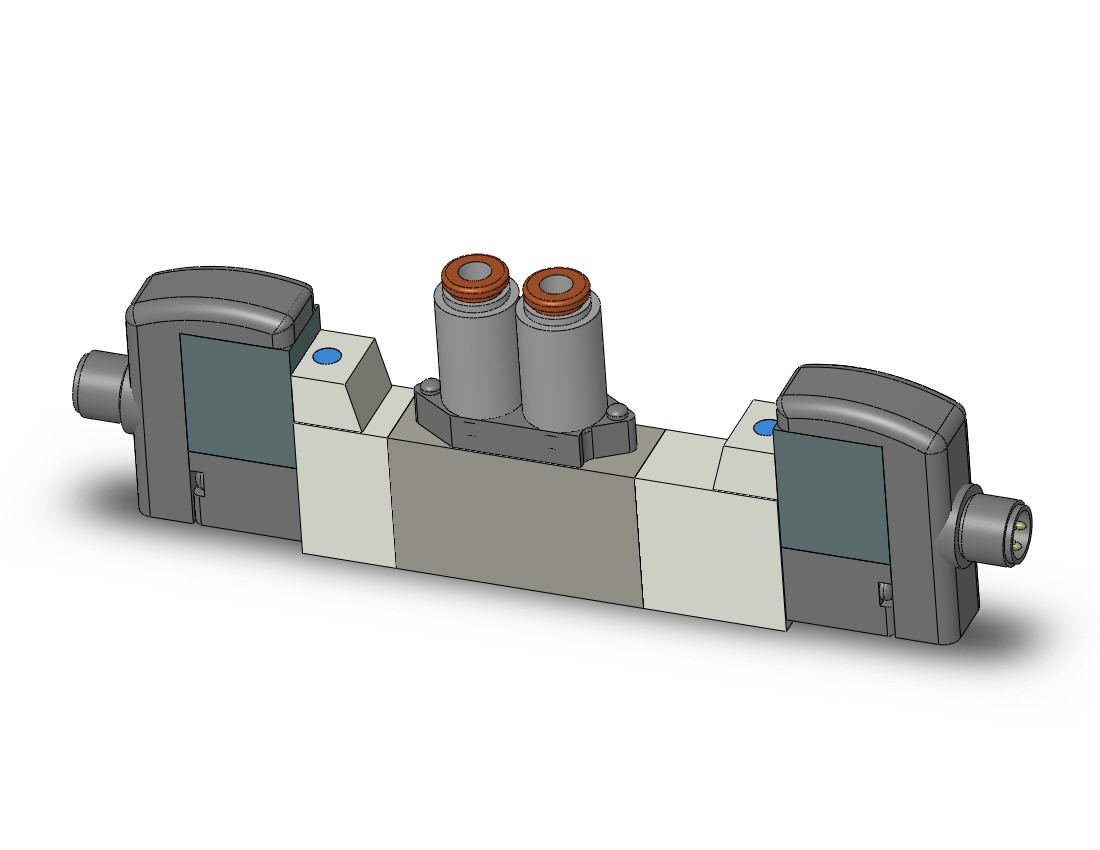 SMC SY3360-5WOU-N3 valve, dbl sol, cassette, SY3000 SOL/VALVE, RUBBER SEAL