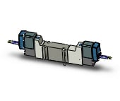 SMC SY3440-5G valve, dbl sol, base mt (dc), SY3000 SOL/VALVE, RUBBER SEAL