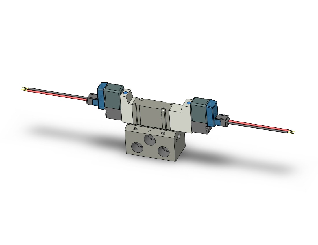 SMC SY3540-5LZ-01 valve, dbl sol, base mt (dc), SY3000 SOL/VALVE, RUBBER SEAL