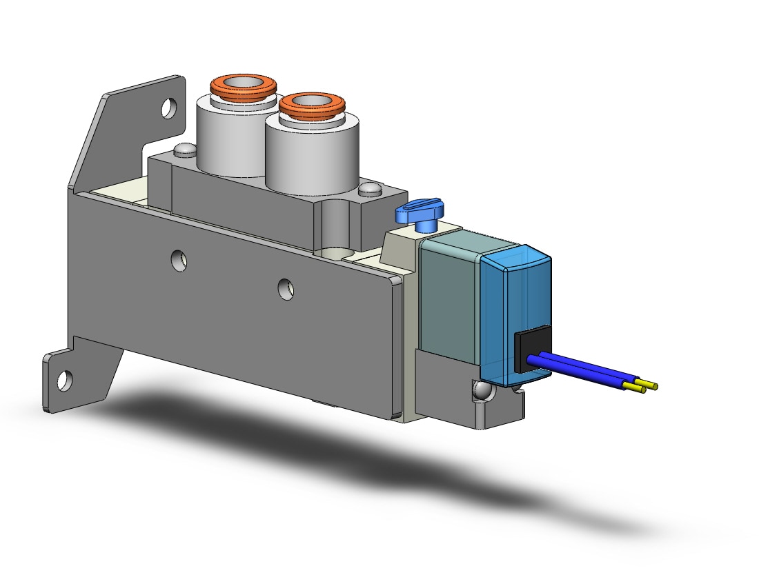 SMC SY5120-2GZE-C6-F1 valve, sgl sol, body pt (ac), SY5000 SOL/VALVE, RUBBER SEAL***