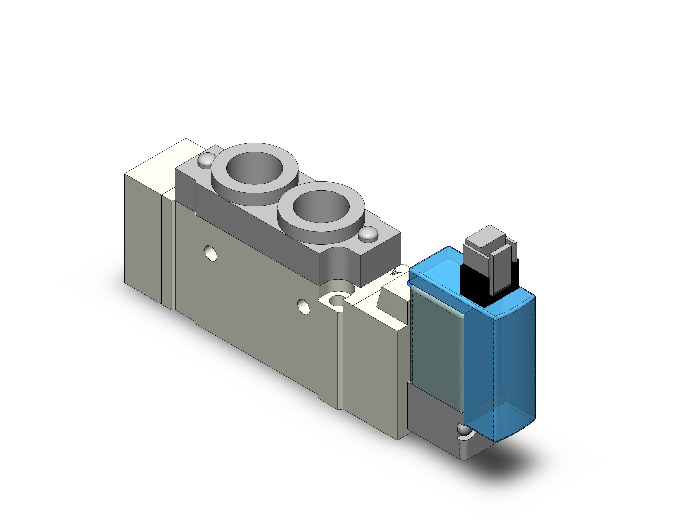 SMC SY5120-3MN-01N valve, sgl sol, body pt (ac), SY5000 SOL/VALVE, RUBBER SEAL