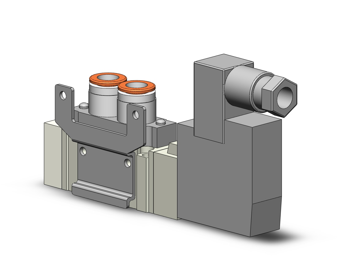 SMC SY5120-5D-N9T-F2 valve, sgl sol, body pt, din, SY5000 SOL/VALVE, RUBBER SEAL***