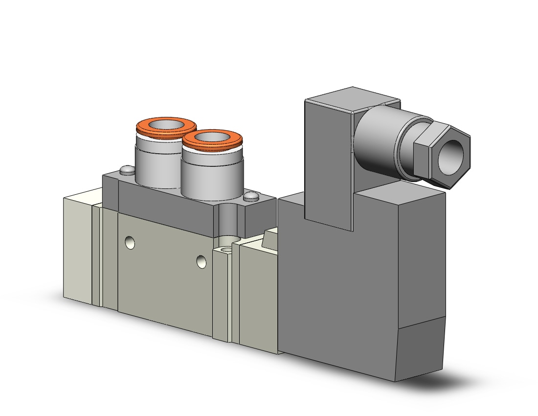 SMC SY5120-5DS-C8 valve, sgl sol, body pt, din, SY5000 SOL/VALVE, RUBBER SEAL***