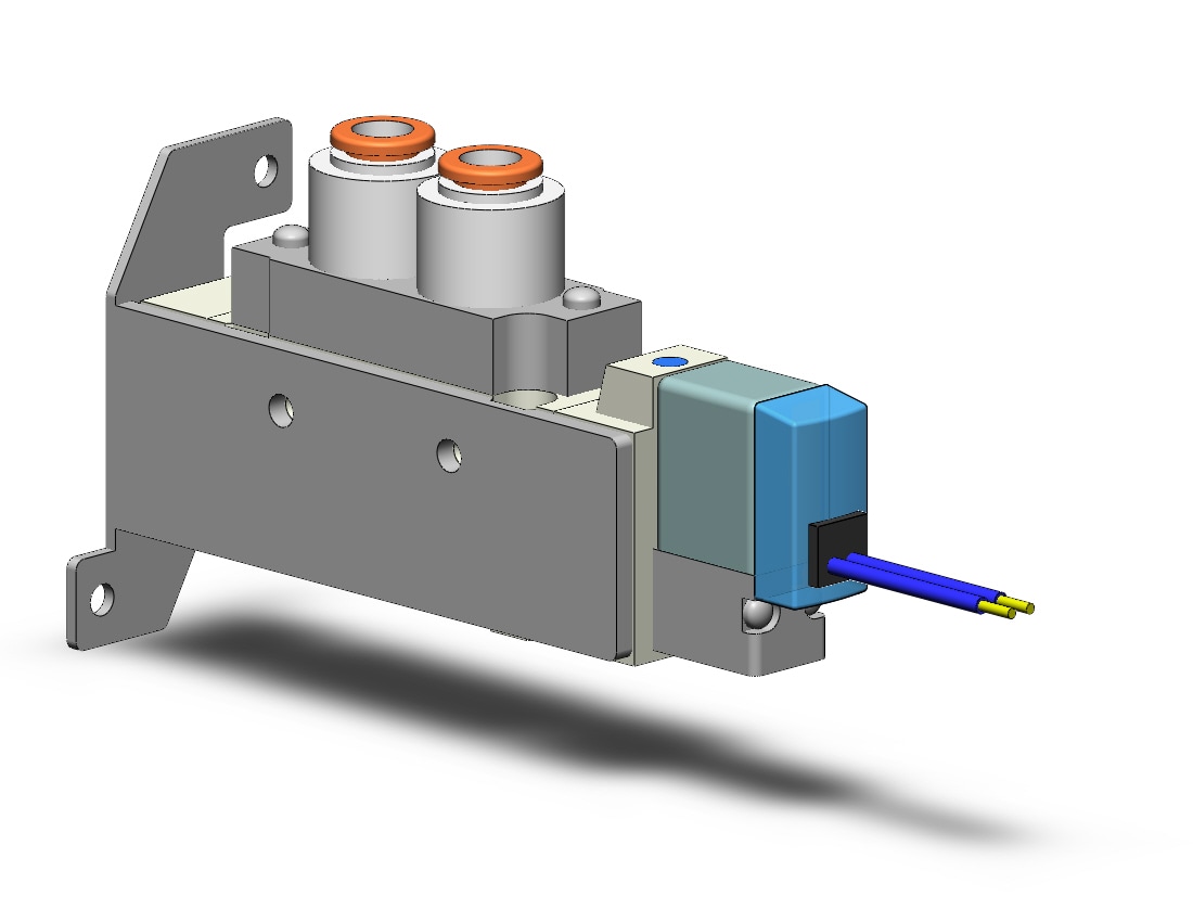 SMC SY5120-5G-C6-F1 valve, sgl sol, body pt (dc), SY5000 SOL/VALVE, RUBBER SEAL***