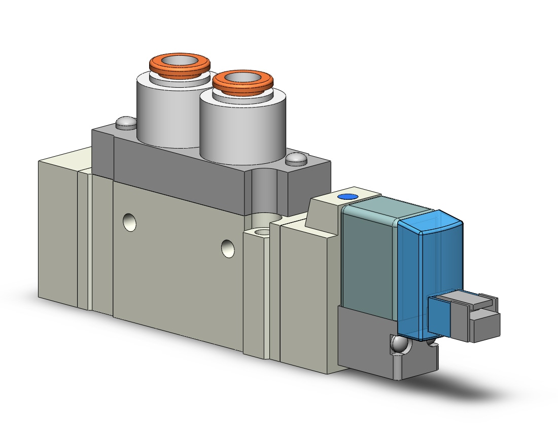 SMC SY5120-5LNU-C6 valve, sgl sol, body pt (dc), SY5000 SOL/VALVE, RUBBER SEAL***