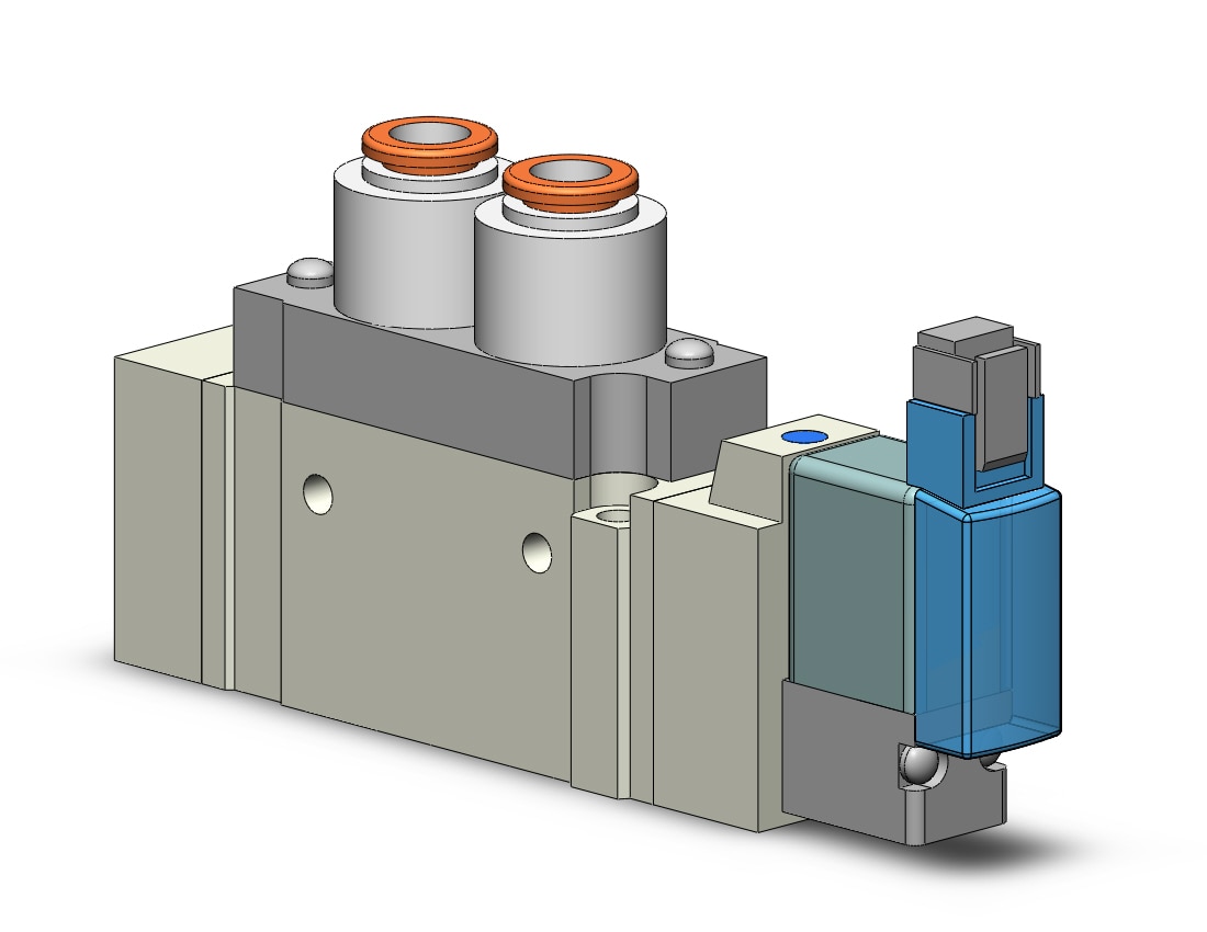 SMC SY5120-5MNU-C6 valve, sgl sol, body pt (dc), SY5000 SOL/VALVE, RUBBER SEAL