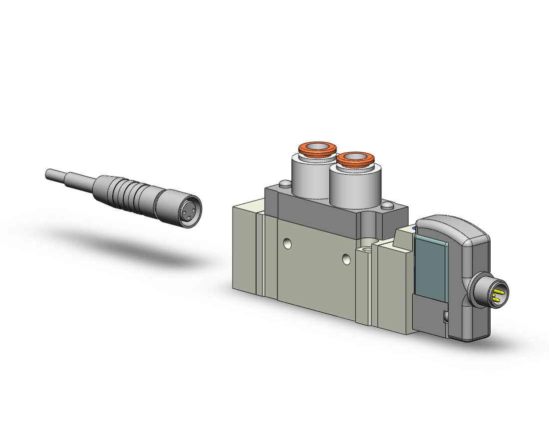 SMC SY5120-5W1-N7T valve, sgl sol, body pt, SY5000 SOL/VALVE, RUBBER SEAL***