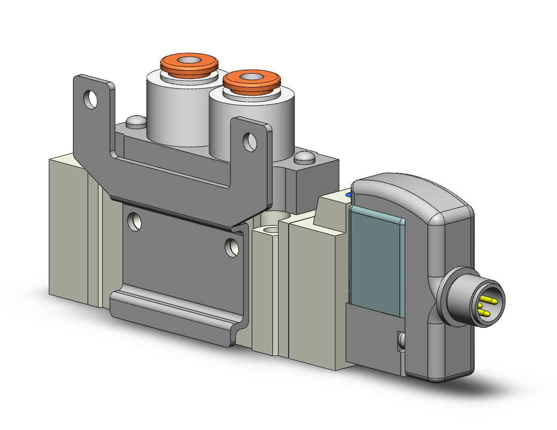 SMC SY5120-5WOU-C4-F2 valve, sgl sol, body pt, SY5000 SOL/VALVE, RUBBER SEAL