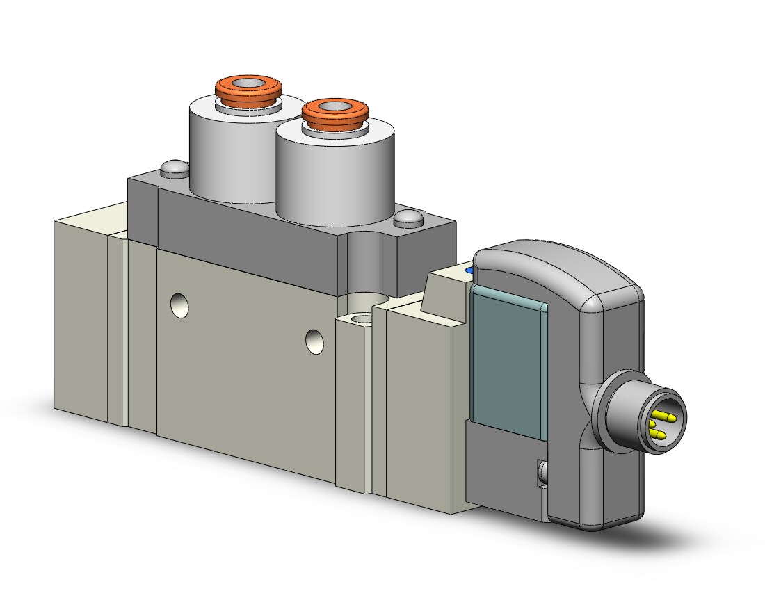 SMC SY5120-5WOU-N3T valve, sgl sol, body pt (dc), SY5000 SOL/VALVE, RUBBER SEAL***