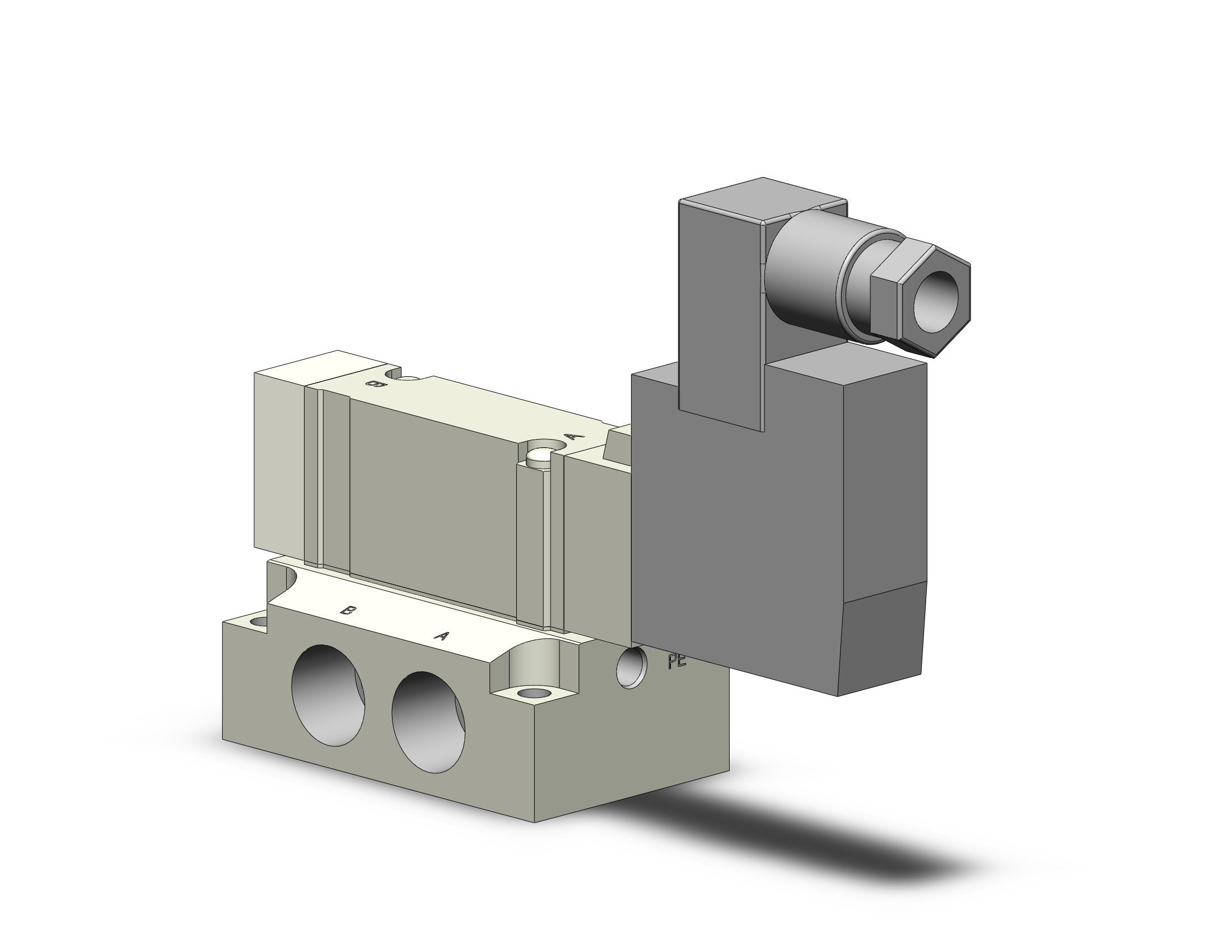 SMC SY5140-3D-02 valve, sgl sol, base mt, din, SY5000 SOL/VALVE, RUBBER SEAL