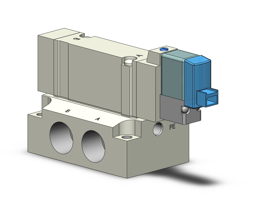 SMC SY5140-5LOZD-02T valve, sgl sol, base mt (dc), SY5000 SOL/VALVE, RUBBER SEAL