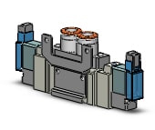 SMC SY5220-1MNZ-C8-F2 valve, dbl sol, body pt (ac), SY5000 SOL/VALVE, RUBBER SEAL***