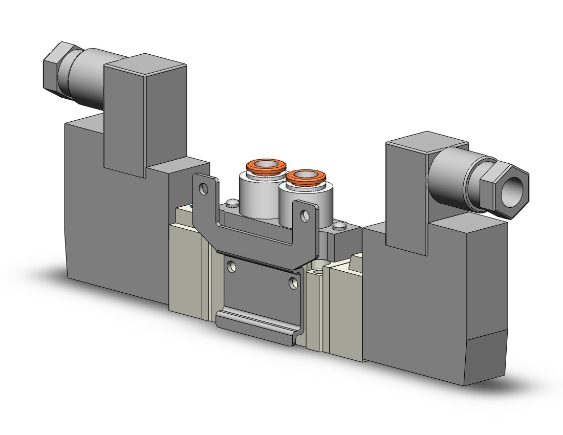 SMC SY5220-2DZ-N7T-F2 valve, dbl sol, body pt, din, SY5000 SOL/VALVE, RUBBER SEAL