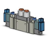 SMC SY5220-5MOZE-C4 valve, dbl sol, body pt (dc), SY5000 SOL/VALVE, RUBBER SEAL
