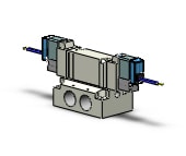 SMC SY5240R-5H-02T valve, dbl sol, base mt (dc), SY5000 SOL/VALVE, RUBBER SEAL