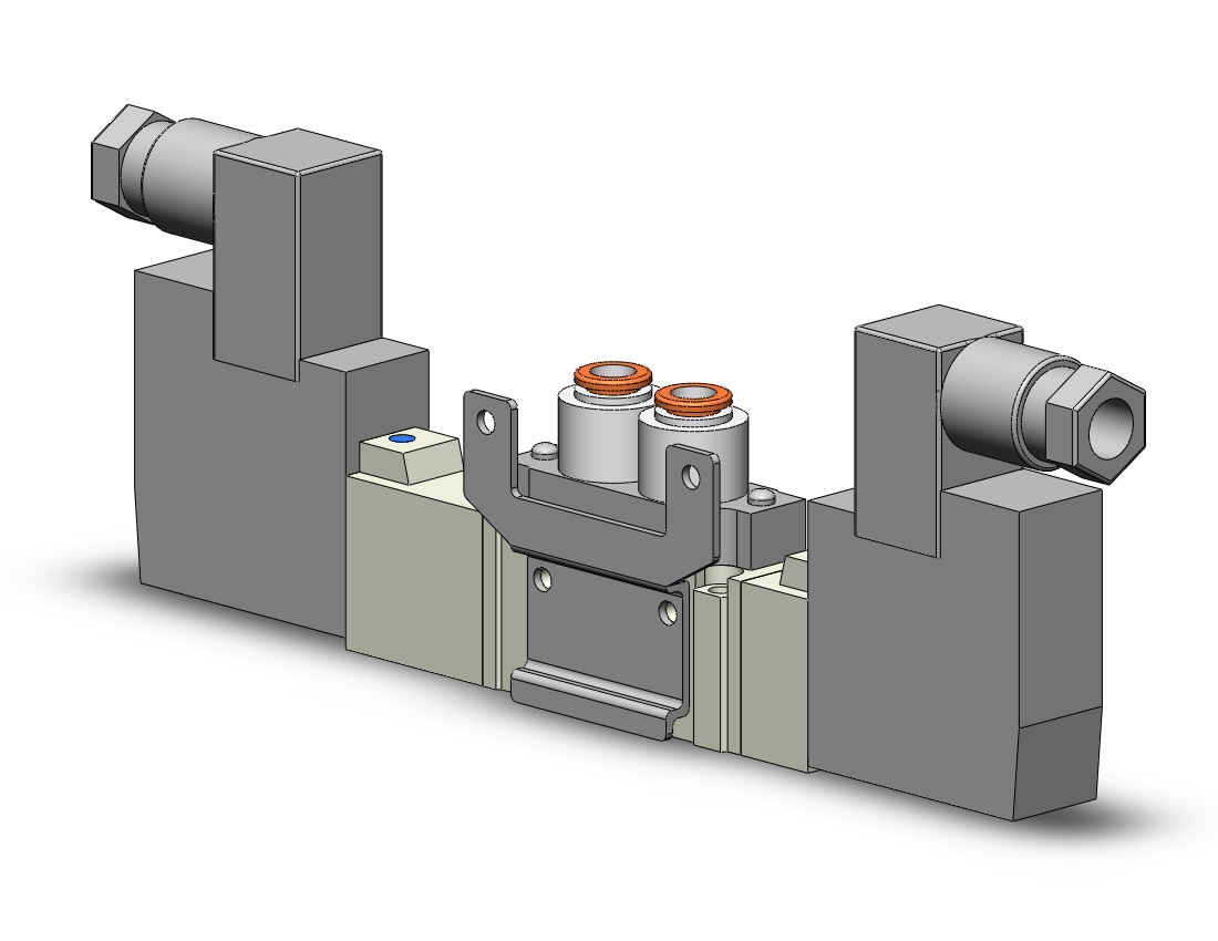 SMC SY5320-5DS-C6-F2 valve, dbl sol, body pt, din, SY5000 SOL/VALVE, RUBBER SEAL