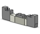 SMC SY5360-5DO-01 valve, dbl sol, cassette (dc), SY5000 SOL/VALVE, RUBBER SEAL