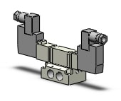 SMC SY5440-5D-02N valve, dbl sol, base mt, din, SY5000 SOL/VALVE, RUBBER SEAL