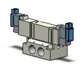 SMC SY5440-5MO-02N valve, dbl sol, base mt (dc), SY5000 SOL/VALVE, RUBBER SEAL