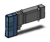 SMC SY5B00R-5U1-H valve, 5 port solenoid, 4/5 PORT SOLENOID VALVE