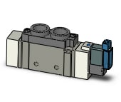 SMC SY7120-1MOZ-02 valve, sgl sol, body pt (ac), SY7000 SOL/VALVE, RUBBER SEAL***