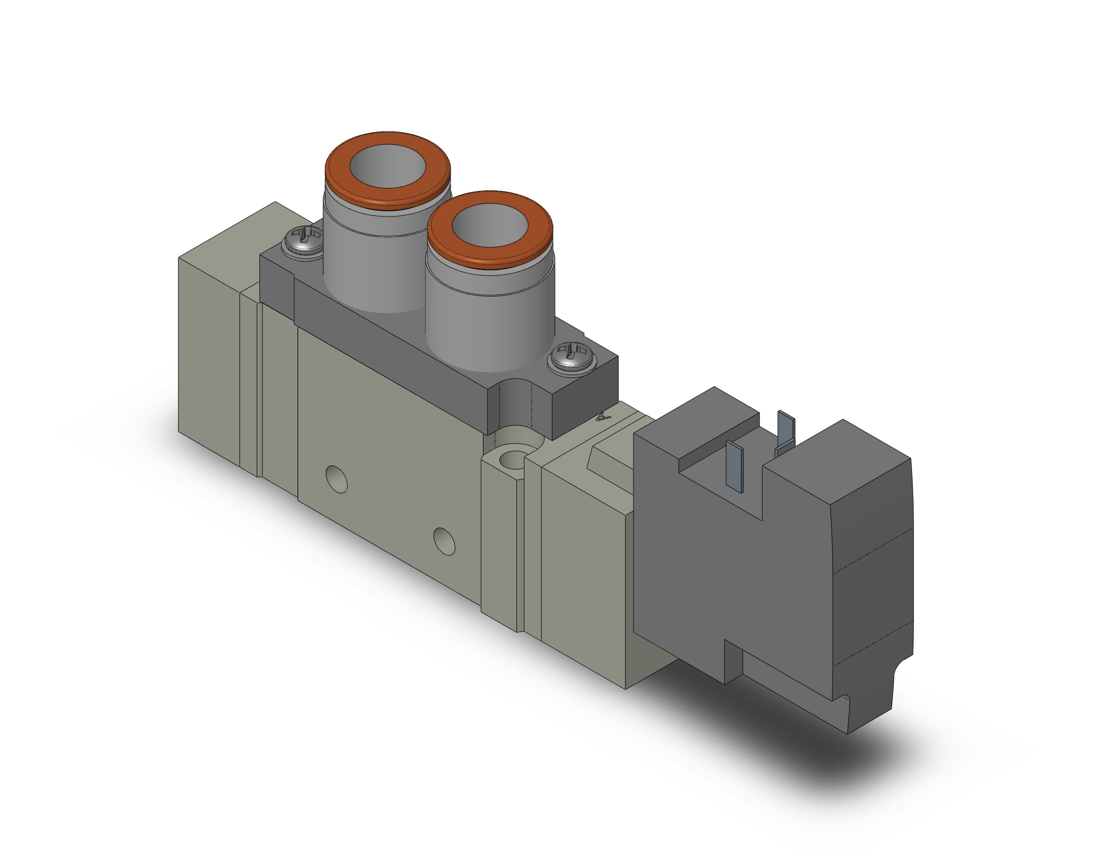 SMC SY7120-5DO-C10F valve, sgl sol, body pt, SY7000 SOL/VALVE, RUBBER SEAL***