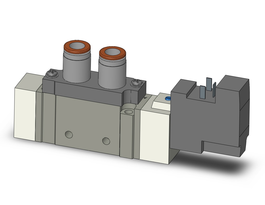 SMC SY7120-5DOD-C8F valve, sgl sol, body pt, SY7000 SOL/VALVE, RUBBER SEAL