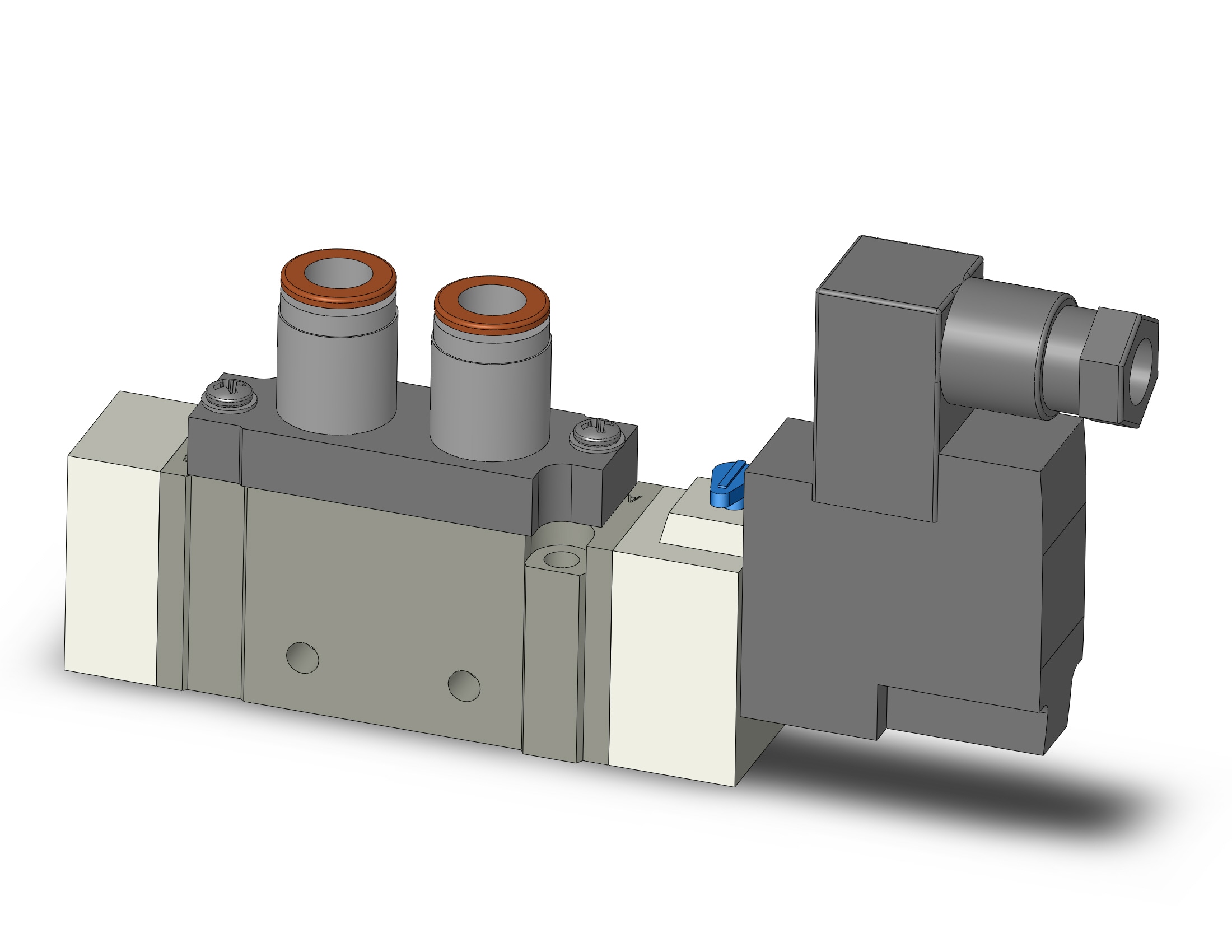 SMC SY7120-5DZE-C8 valve, sgl sol, body pt, din, SY7000 SOL/VALVE, RUBBER SEAL