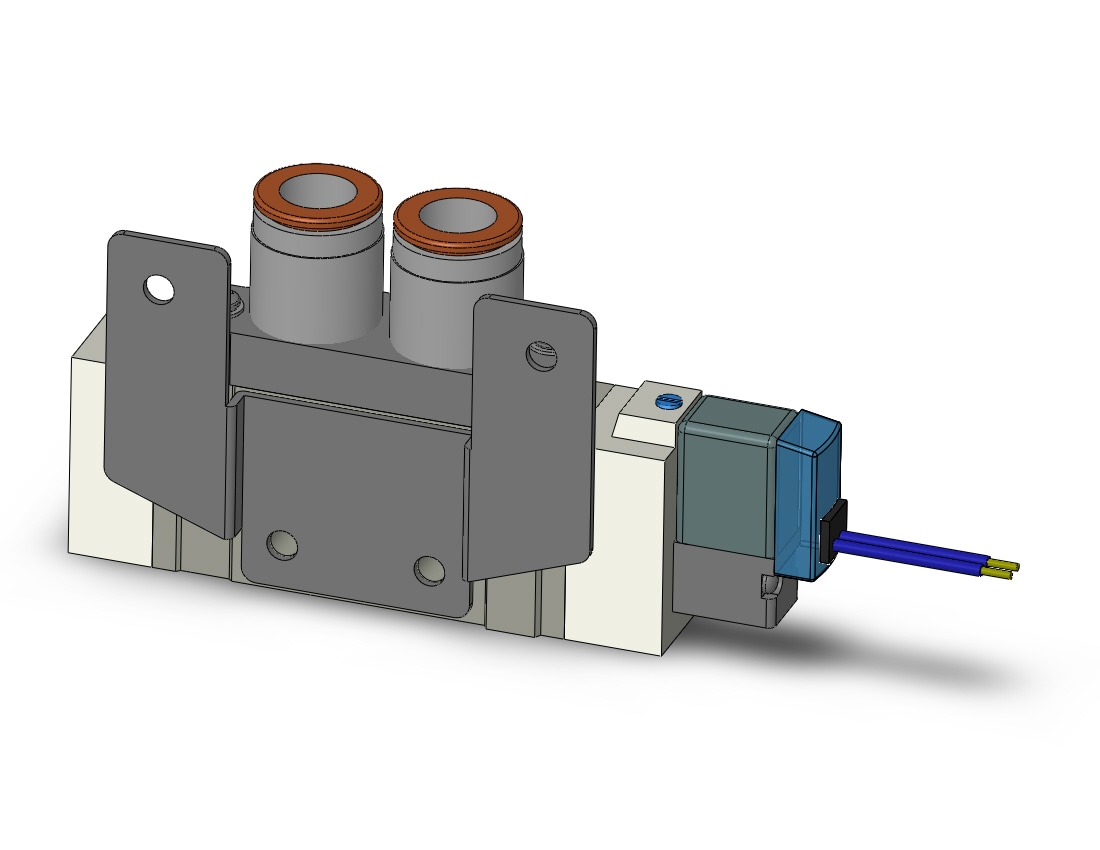 SMC SY7120-5GD-C10-F2 valve, sgl sol, body pt (dc), SY7000 SOL/VALVE, RUBBER SEAL